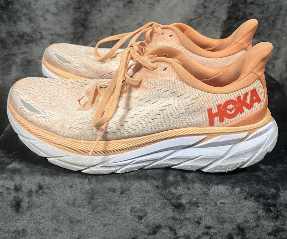 Hoka One One HOKA Clifton 8 Women’s Size 9 Cantaloupe Running Shoes 1119394 CSPY